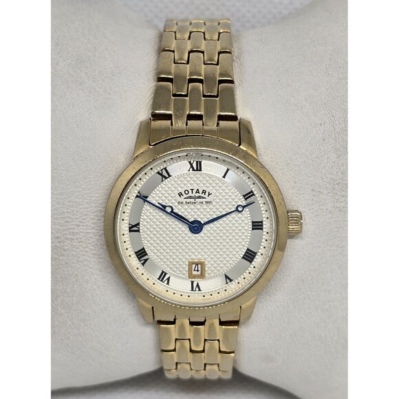 Women\'s Rotary Classic Round Date Gold Tone Link Bracelet Watch LB42827/40 12 main image 7